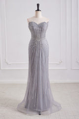 Sweetheart Tulle Beaded Empire Party Prom Dress With Detachable Shawl