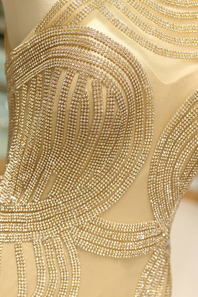 Chic High Neck Sleeveless Mermaid Beaded Party Prom Dress